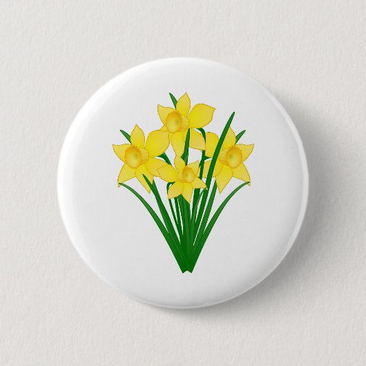 Daffodische Blume Button (Vorderseite)
