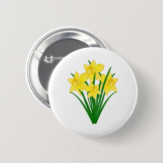 Daffodische Blume Button (Vorne & Hinten)