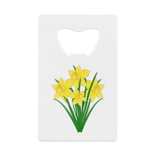 Daffodische Blume Geldbeutel Flaschenöffner (Vorderseite)