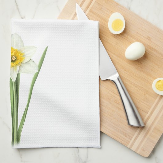 Daffodische Blume Geschirrtuch (Viertel Falte)