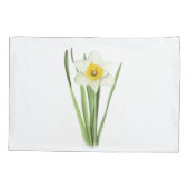 Daffodische Blume Kissenbezug (Rückseite-Links)