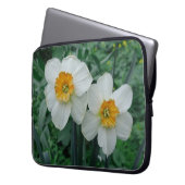 Daffodische Blume Laptopschutzhülle (Vorderseite Links)