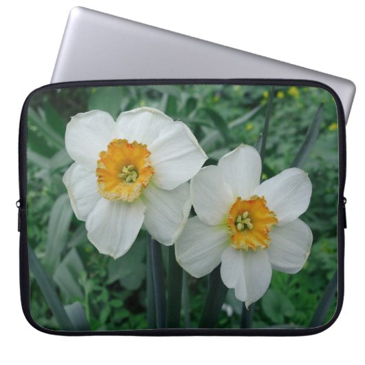 Daffodische Blume Laptopschutzhülle (Vorderseite)