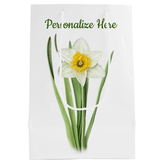 Daffodische Blume Mittlere Geschenktüte (Rückseite)