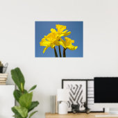 Daffodische Blume Plakatkunst druckt Blue Sky Spri Poster (Heimbüro)