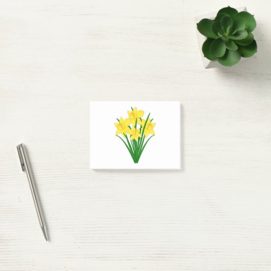 Daffodische Blume Post-it Klebezettel (Büro)