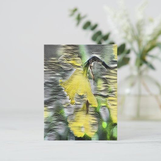 Daffodische Blume Postkarte (Stehend Vorderseite)