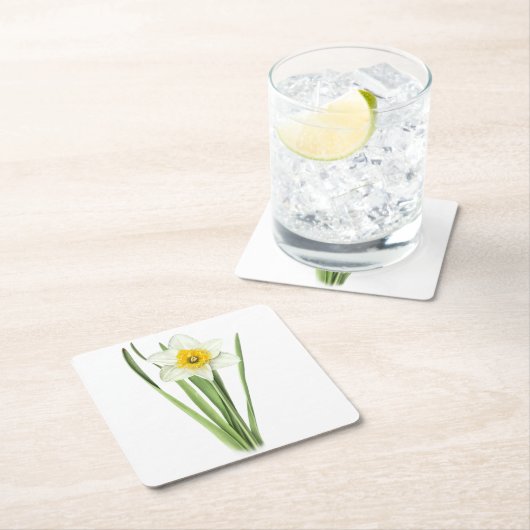 Daffodische Blume Rechteckiger Pappuntersetzer (Vor Ort)