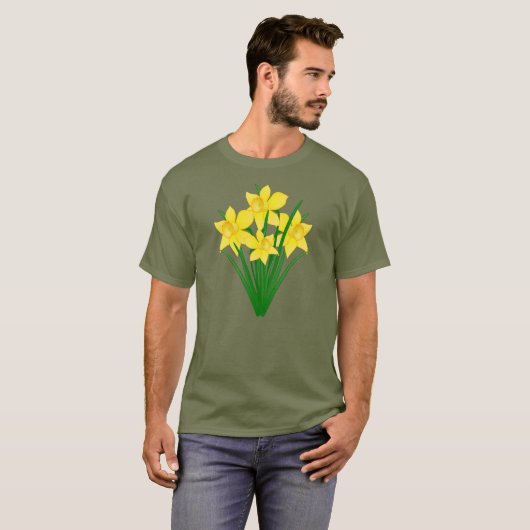 Daffodische Blume T-Shirt (Vorne ganz)