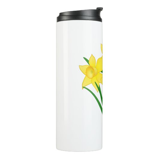 Daffodische Blume Thermosbecher (Nach links gedreht)