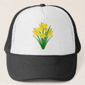 Daffodische Blume Truckerkappe (Vorderseite)