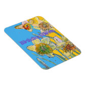 Daffodische Blume Wasserfarben Gelbe Frühling Kuns Magnet (Rechte Seite)