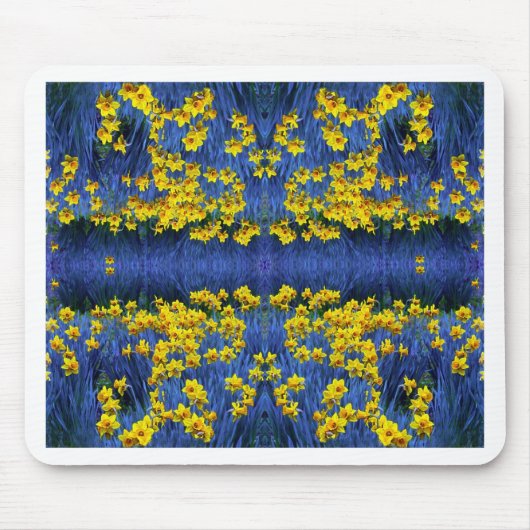 Daffodische Frühlingsfantasie Mousepad (Vorne)