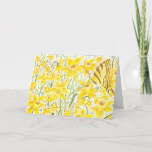 Daffodische Gelbe Blume Mitteilungskarten