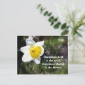Daffodische Glücksfotografie und Zitat Postkarte (Stehend Vorderseite)