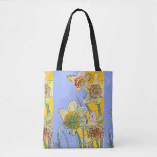 Daffodische Wasserfarben-Blüte Damen Tote Tasche