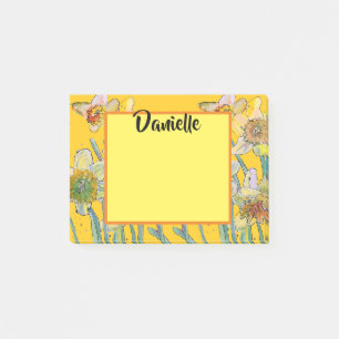 Daffodische Wasserfarben Kunst Frauen Name Post No Post-it Klebezettel