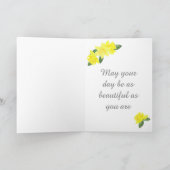 Daffodische Wasserfarbenkarte Karte (Innenseite)