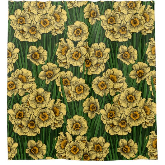 Daffodischer Garten Duschvorhang (Vorderseite)
