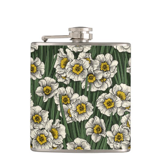 Daffodischer Garten Flachmann (Vorderseite)