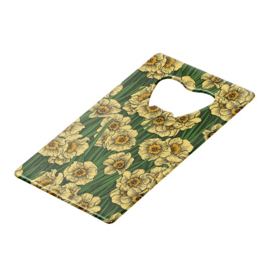 Daffodischer Garten Geldbeutel Flaschenöffner (Rückseite Schrägansicht)