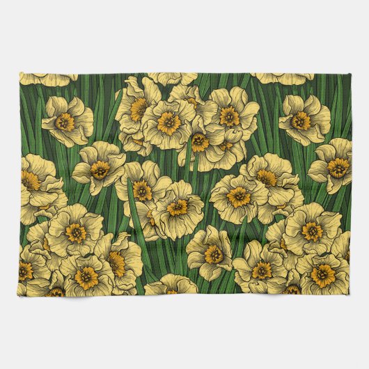 Daffodischer Garten Geschirrtuch (Horizontal)