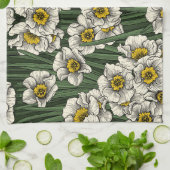Daffodischer Garten Geschirrtuch (Gefaltet)