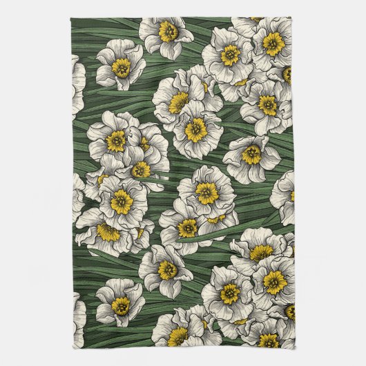 Daffodischer Garten Geschirrtuch (Vertikal)