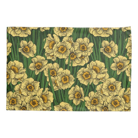 Daffodischer Garten Kissenbezug (Rückseite-Links)