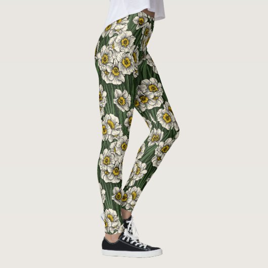 Daffodischer Garten Leggings (Rechts)