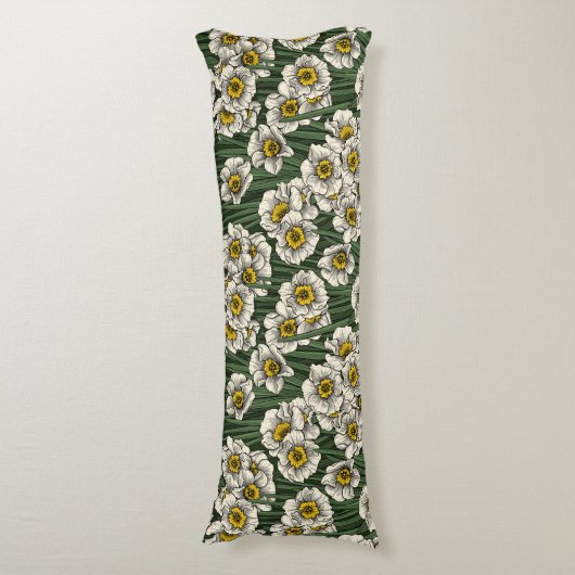 Daffodischer Garten Seitenschläferkissen (Vorderseite Vertikal)