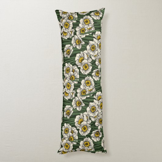 Daffodischer Garten Seitenschläferkissen (Rückseite (Vertikal))