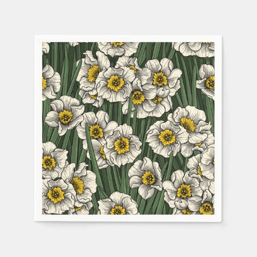 Daffodischer Garten Serviette (Vorderseite)