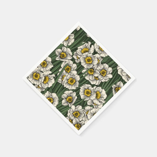 Daffodischer Garten Serviette (Ecke)