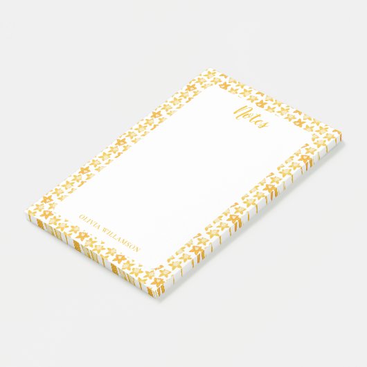 Daffodisches Federmuster zu Notizen (angewinkelt)