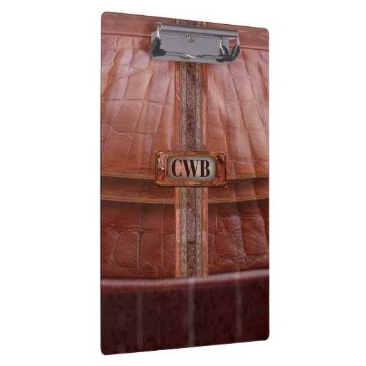 Daffy Cool Retro Beautiful Monogram Klemmbrett (Rechts)