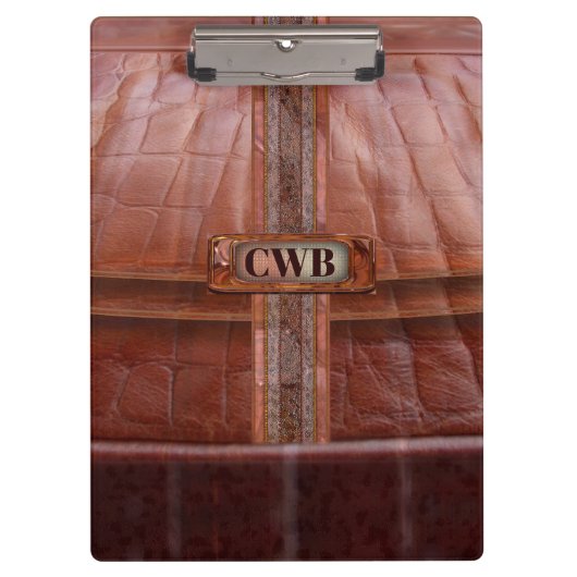 Daffy Cool Retro Schönes Monogramm Klemmbrett (Vorderseite)