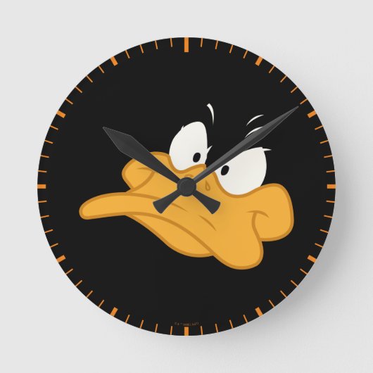 DAFFY DUCK™ Angry Face Runde Wanduhr (Vorderseite)