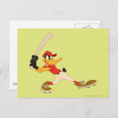 DAFFY DUCK™ Batter up Postkarte (Vorne/Hinten)