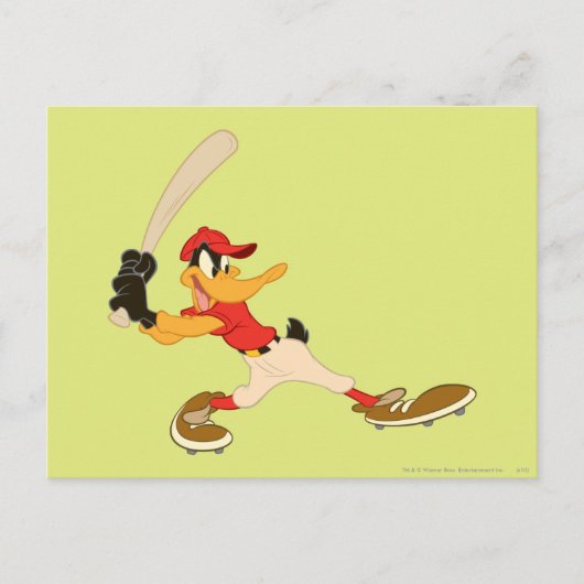 DAFFY DUCK™ Batter up Postkarte (Vorderseite)