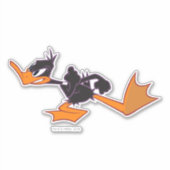 DAFFY DUCK™ bereit für den Kampf Aufkleber (Vorderseite)