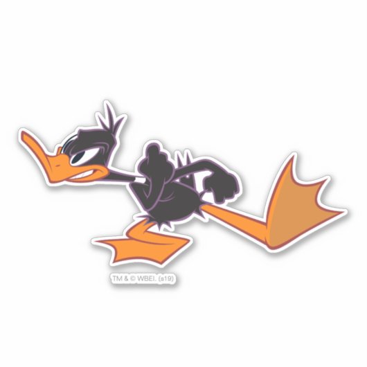 DAFFY DUCK™ bereit für den Kampf Aufkleber (Vorderseite)