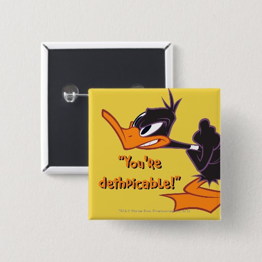 DAFFY DUCK™ bereit für den Kampf Button (Vorne & Hinten)