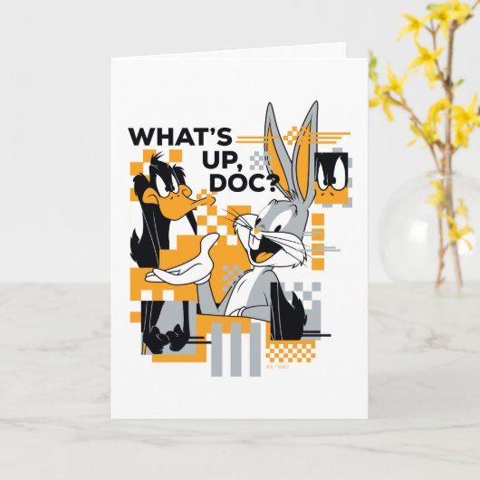 DAFFY DUCK™ & BUGS BUNNY™ Glitch Karte (Gelbe Blume)