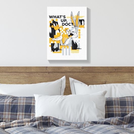DAFFY DUCK™ & BUGS BUNNY™ Glitch Leinwanddruck (Insitu (Schlafzimmer))