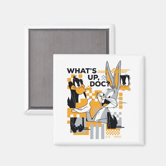 DAFFY DUCK™ & BUGS BUNNY™ Glitch Magnet (Vorderseite/Rückseite)