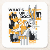 DAFFY DUCK™ & BUGS BUNNY™ Glitch Rechteckiger Pappuntersetzer (Vorderseite)