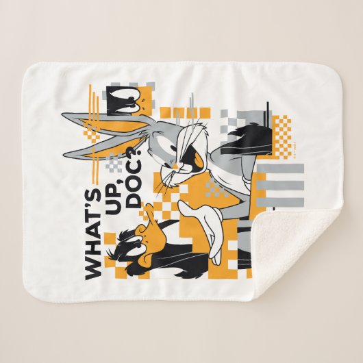 DAFFY DUCK™ & BUGS BUNNY™ Glitch Sherpadecke (Vorderseite (Horizontal))