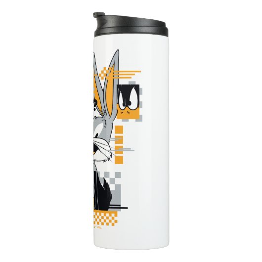 DAFFY DUCK™ & BUGS BUNNY™ Glitch Thermosbecher (Nach rechts gedreht)
