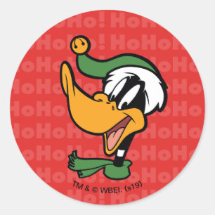 DAFFY DUCK™ "Happy Holi-Daze" Runder Aufkleber